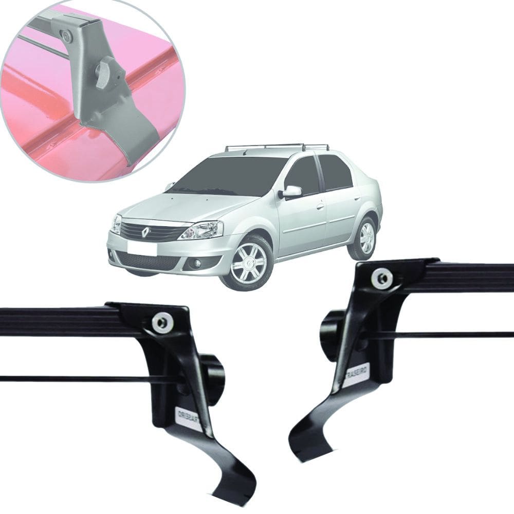Rack de Teto Vhip Fix.Porta Renault Logan 2007 até 2012