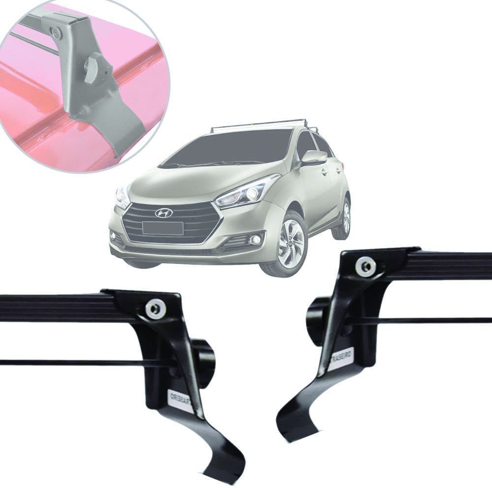 Rack de Teto Vhip Fix.Porta Hyundai HB20S Hatch Sedan 12/ 22
