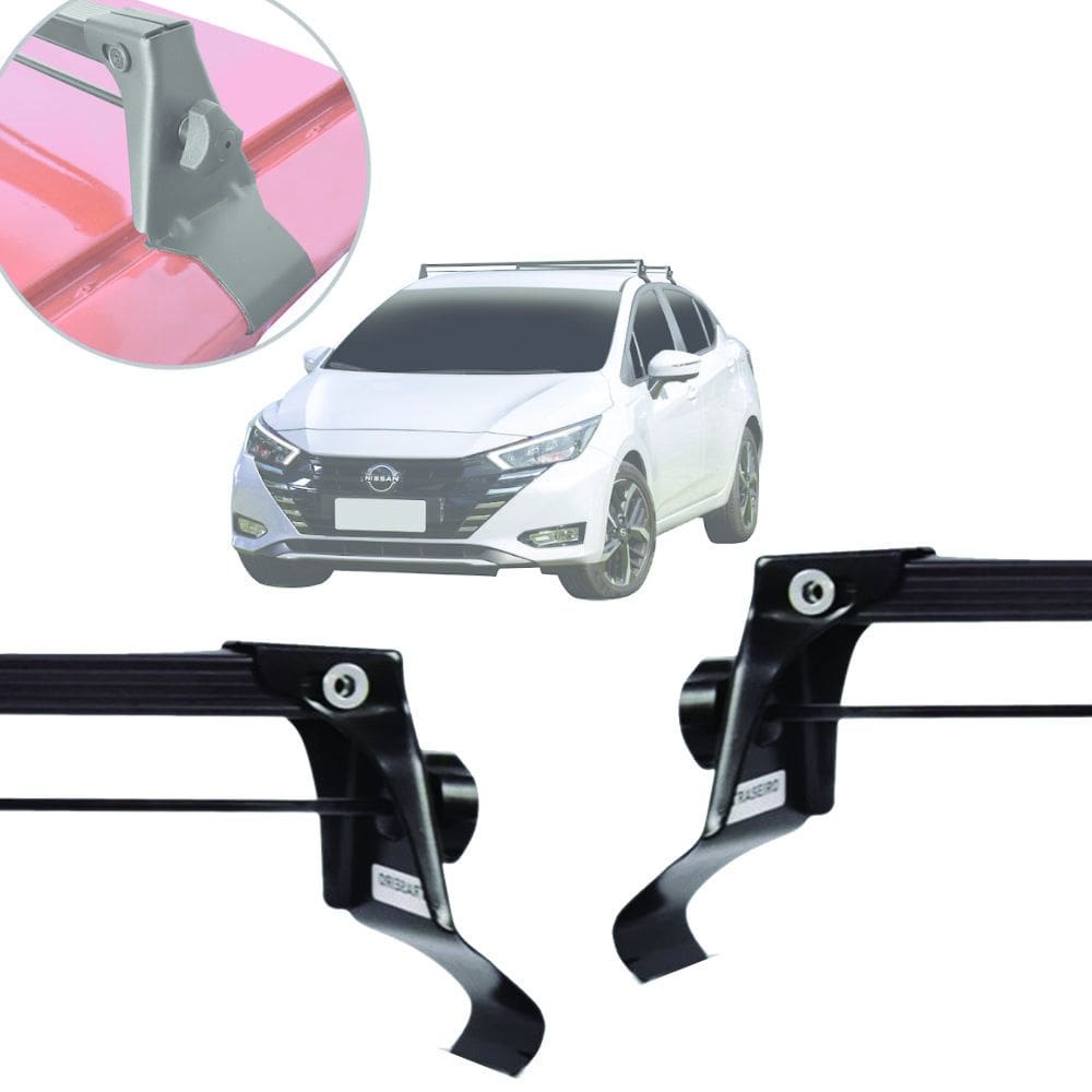 Rack de Teto Vhip Fix.Porta Nissan Versa Sedan 2021 até 2026