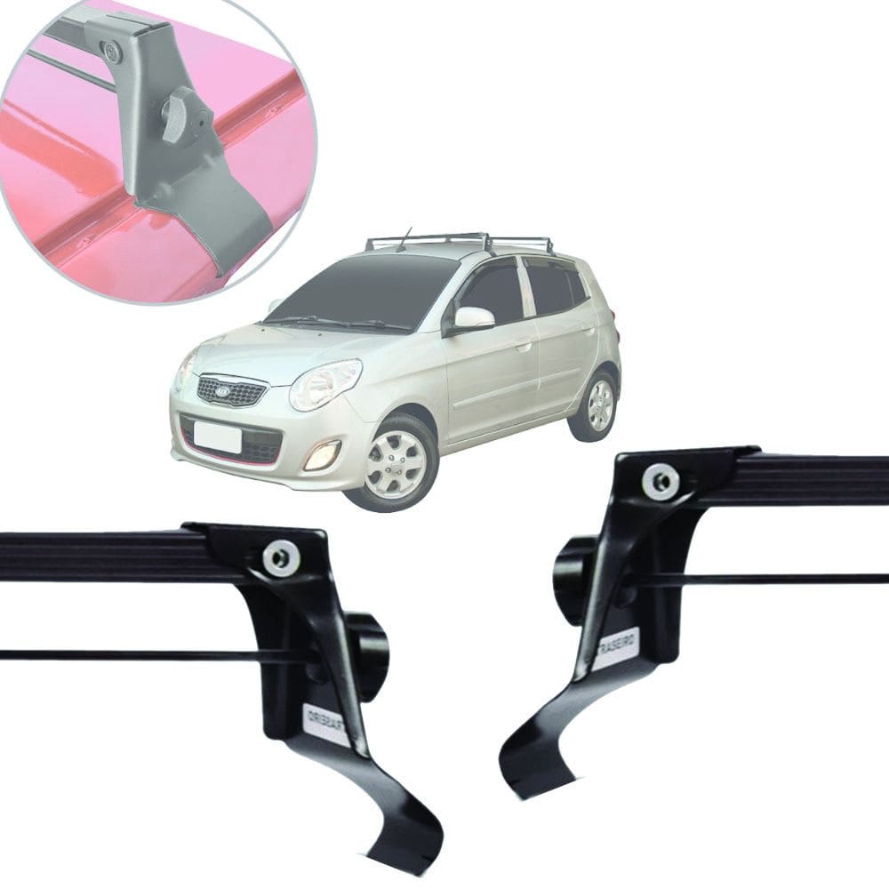 Rack de Teto Vhip Fix.Porta Kia Picanto 2006 até 2017 todos
