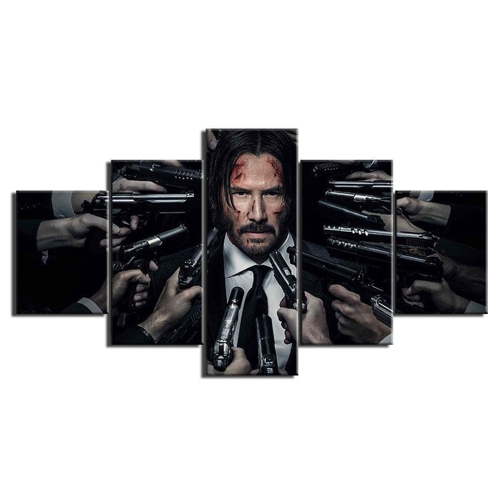 Quadros Decorativos Para Sala 5 Peças John Wick Series Filme