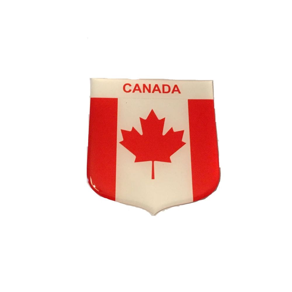 Adesivo resinado em Escudo da bandeira do Canadá