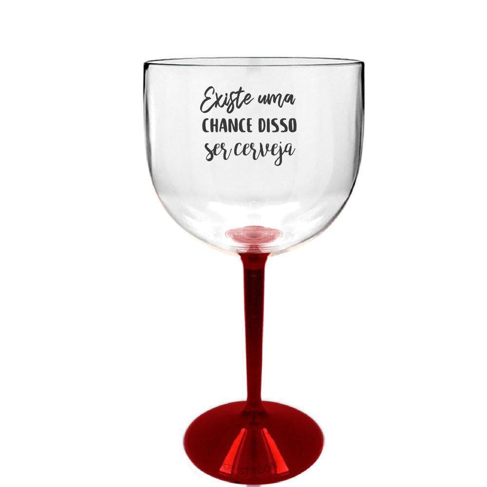 Kit 6 Taças Com Base Vermelha Personalizadas Live - Cerveja