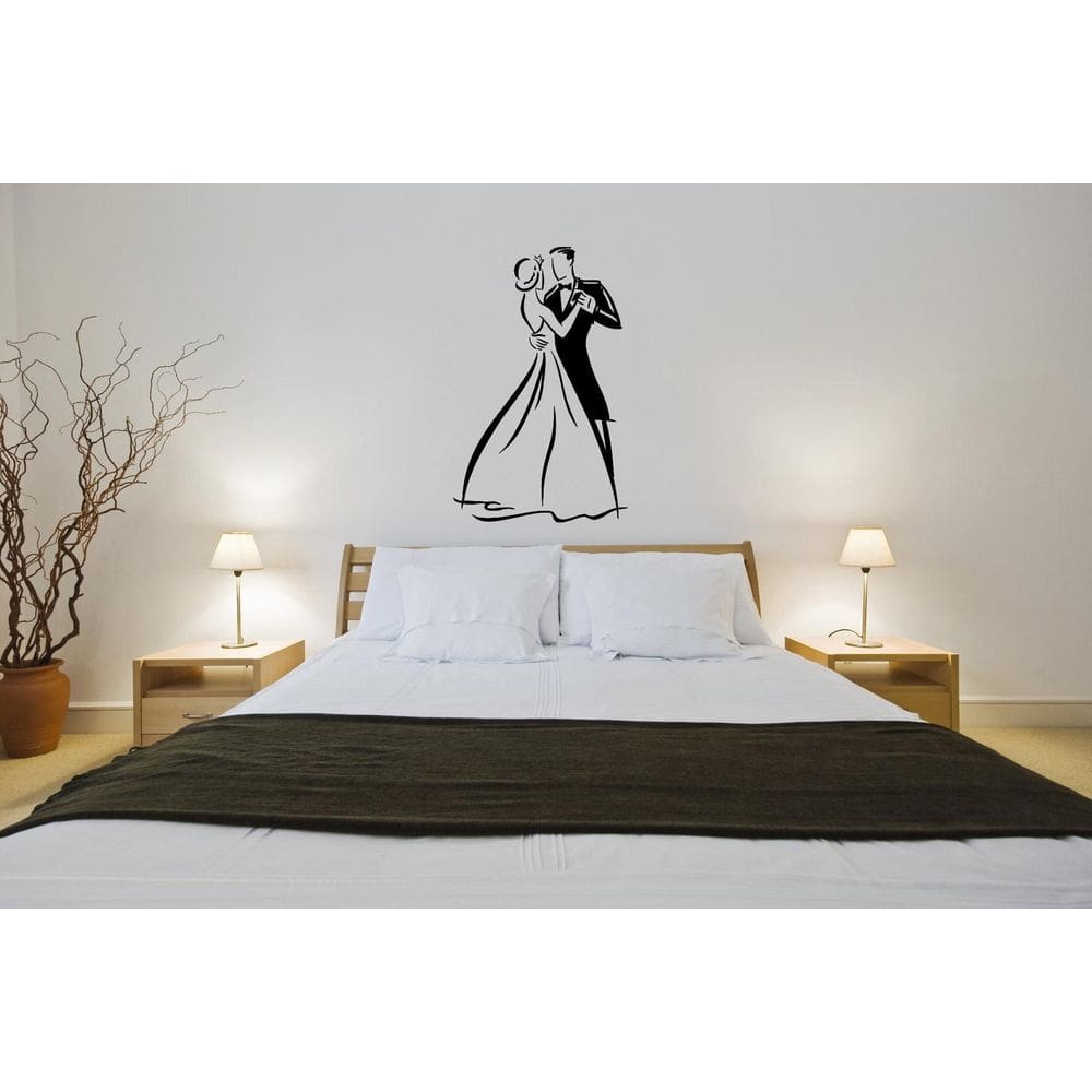 Decoração De Parede Adesivo Casal De Noivos Dançando