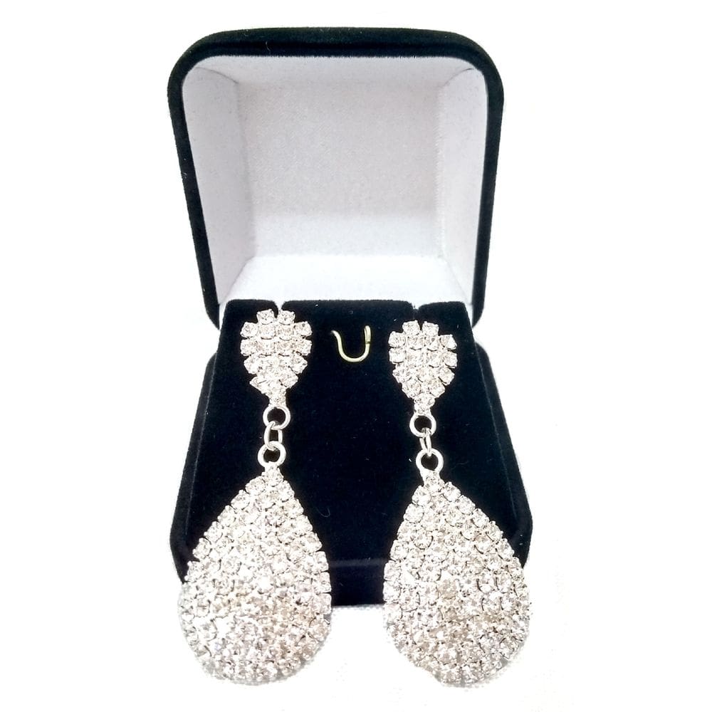 Brinco De Noiva Banho De Prata Com Strass