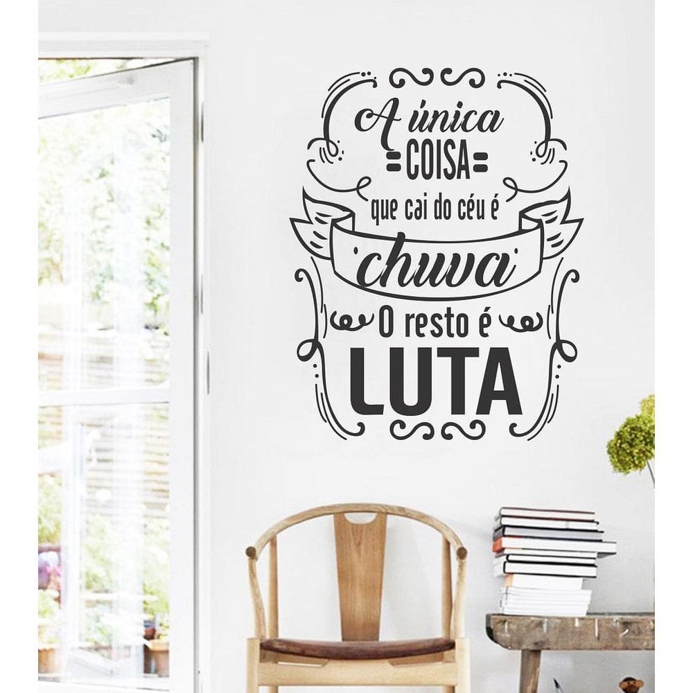 Adesivo De Parede Frase A Única Coisa Para Sala Quarto Box