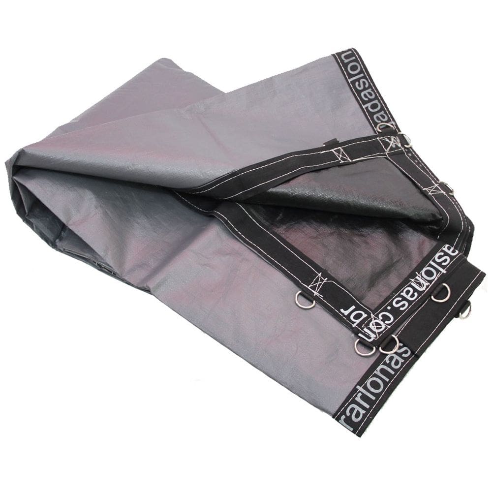 Lona Loneiro 500 Micras PPPE Polietileno Cinza/Preto