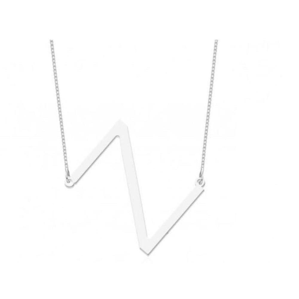 Colar Prateado Letra Z Delicado E7332