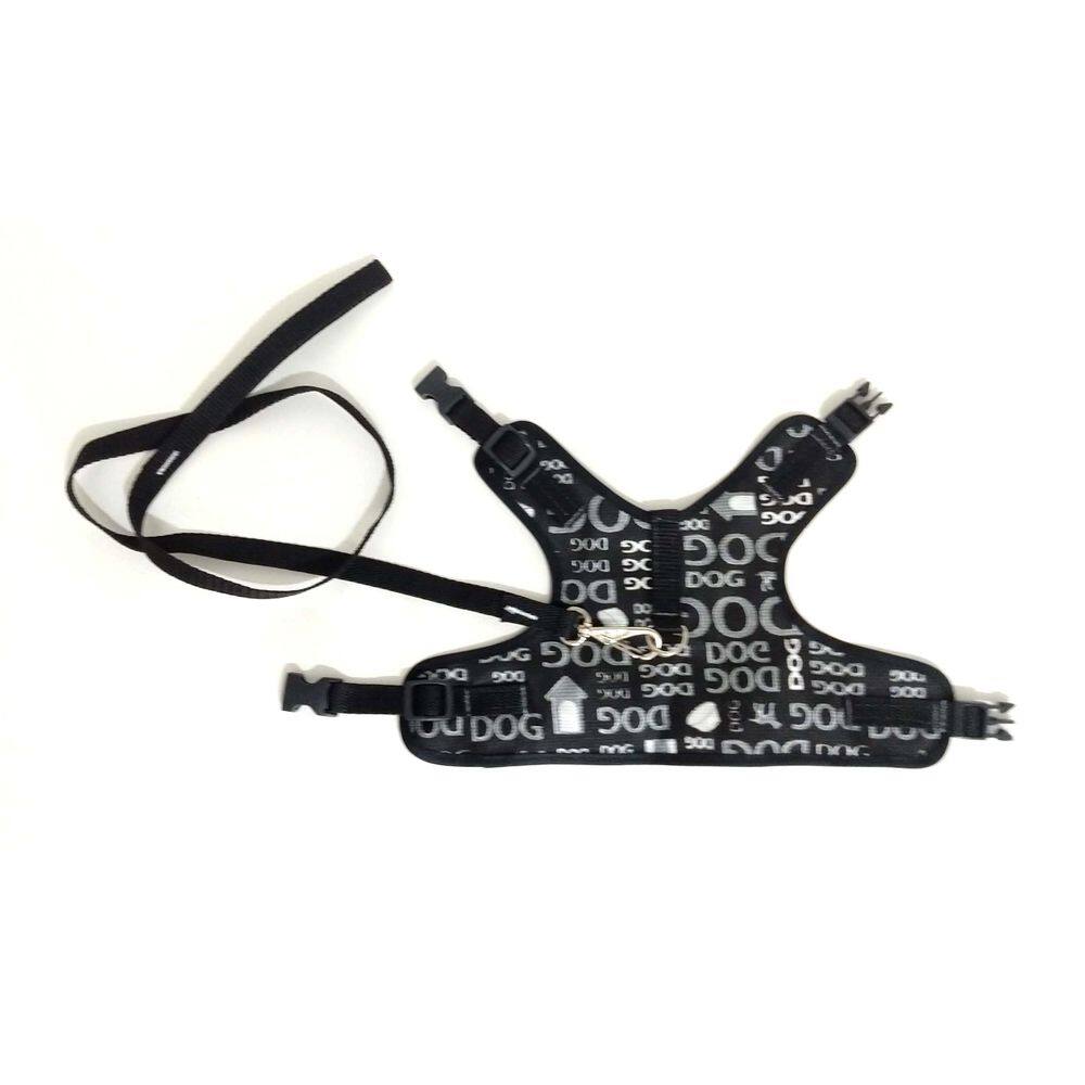 Colete Peitoral Para Cachorro Aerado Preto tamanho M