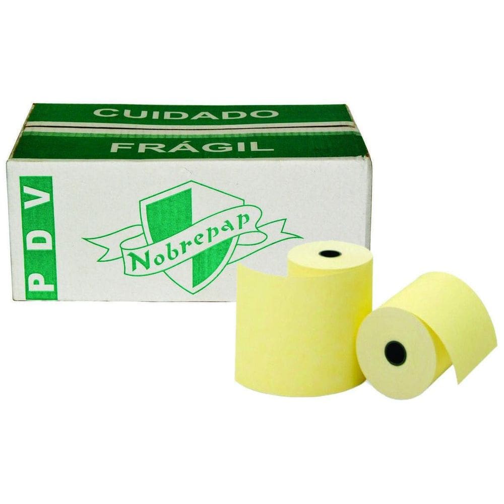 50 Rolos Bobina Térmica 57Mmx16M Relógio De Ponto  1Cx