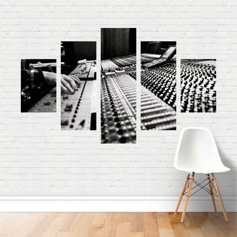 Quadro Música Estúdio Mixagem Aparelhos Produção Gravação Ca