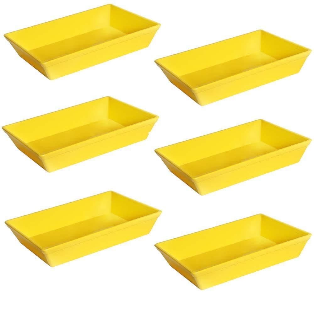 Conjunto De Travessa Stillo Vemplast G 5L 6 Peças Amarelo