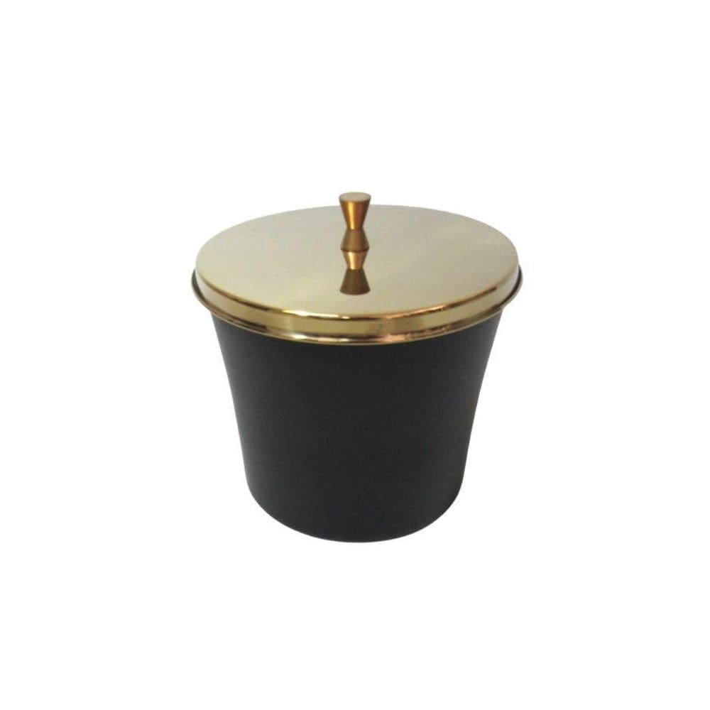 Lixeira Dourada E Preta 3L - By Fineza