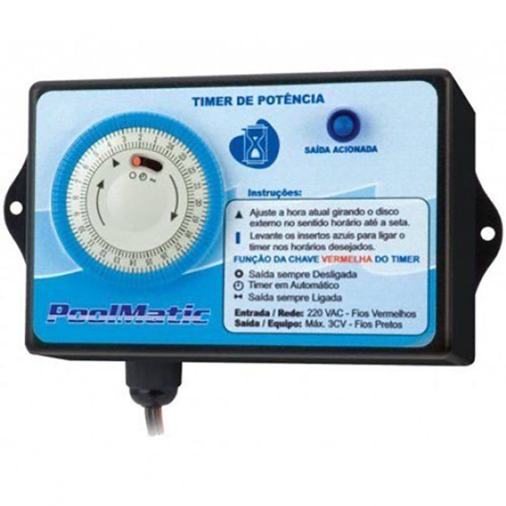 Timer De Potência Para Automatização De Piscinas Pure Water