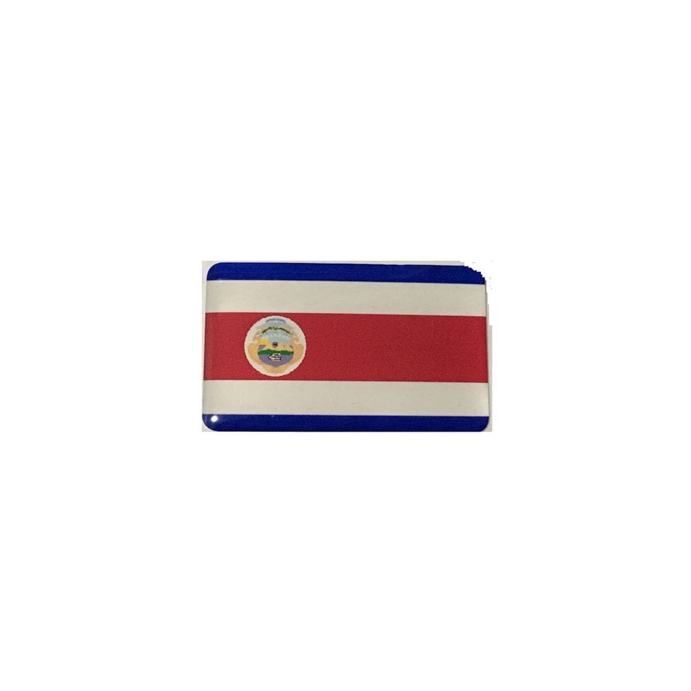 Adesivo resinado bandeira da Costa Rica 5x3 cm
