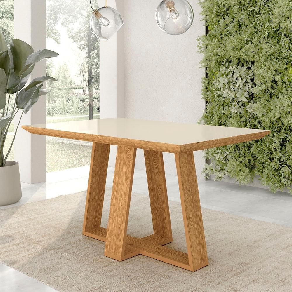 Mesa De Jantar Avulsa 1,36m Retangular Espanha Cinamomo/off - M.a