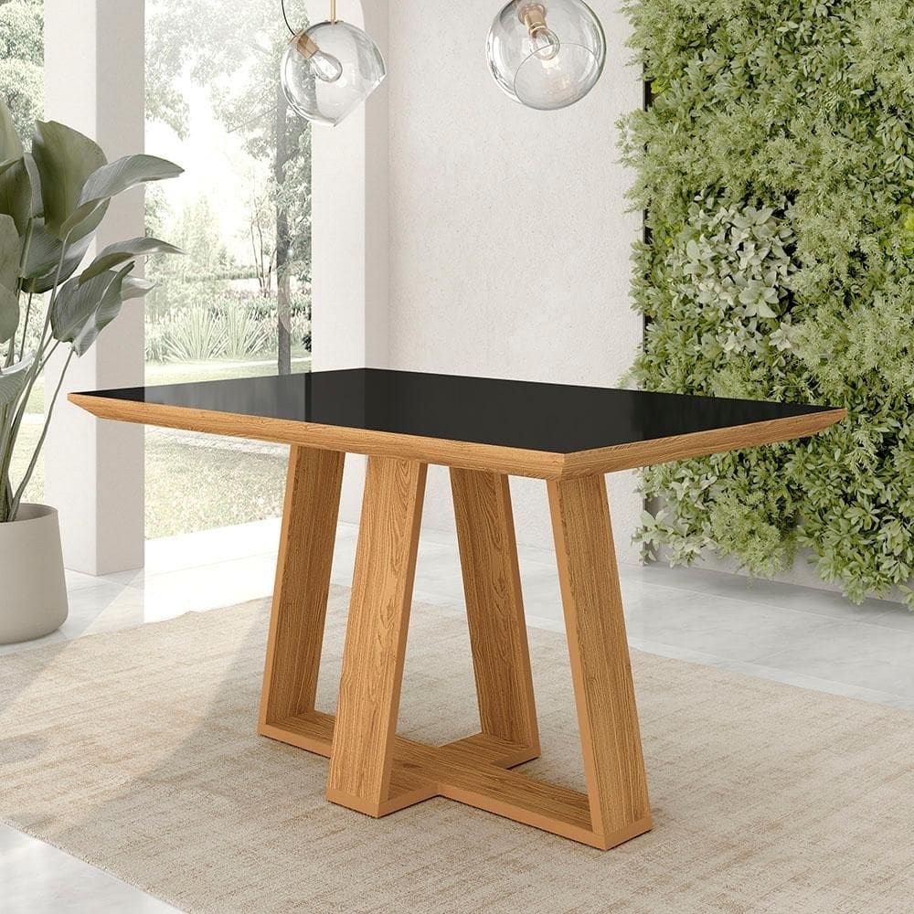 Mesa De Jantar Avulsa 1,36m Retangular Espanha Cinamomo/pto - M.a