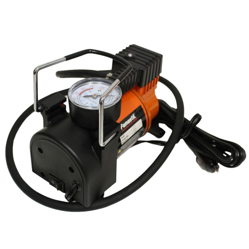 Compressor de Ar Portátil 12V Famastil Portátil 150 PSI com Manômetro