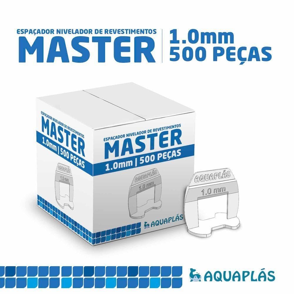 Nivelador Espaçador Para Porcelanato, Pisos E Revestimentos Linha Master 1,0mm Aquaplas - Pacote 500 Peças