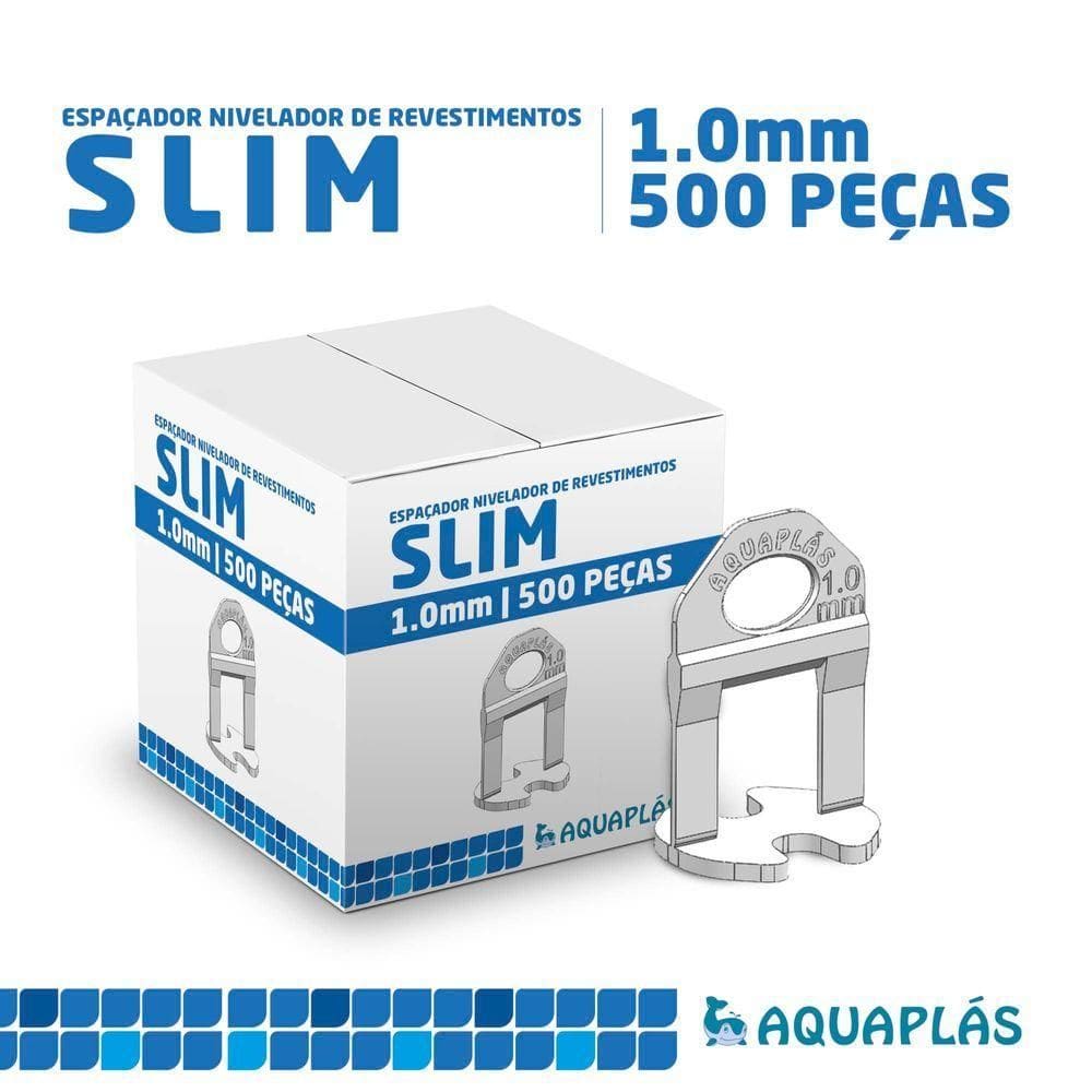 Nivelador Espaçador Para Porcelanato, Pisos E Revestimentos Linha Slim 1,0mm Aquaplas - Pacote 500 Peças
