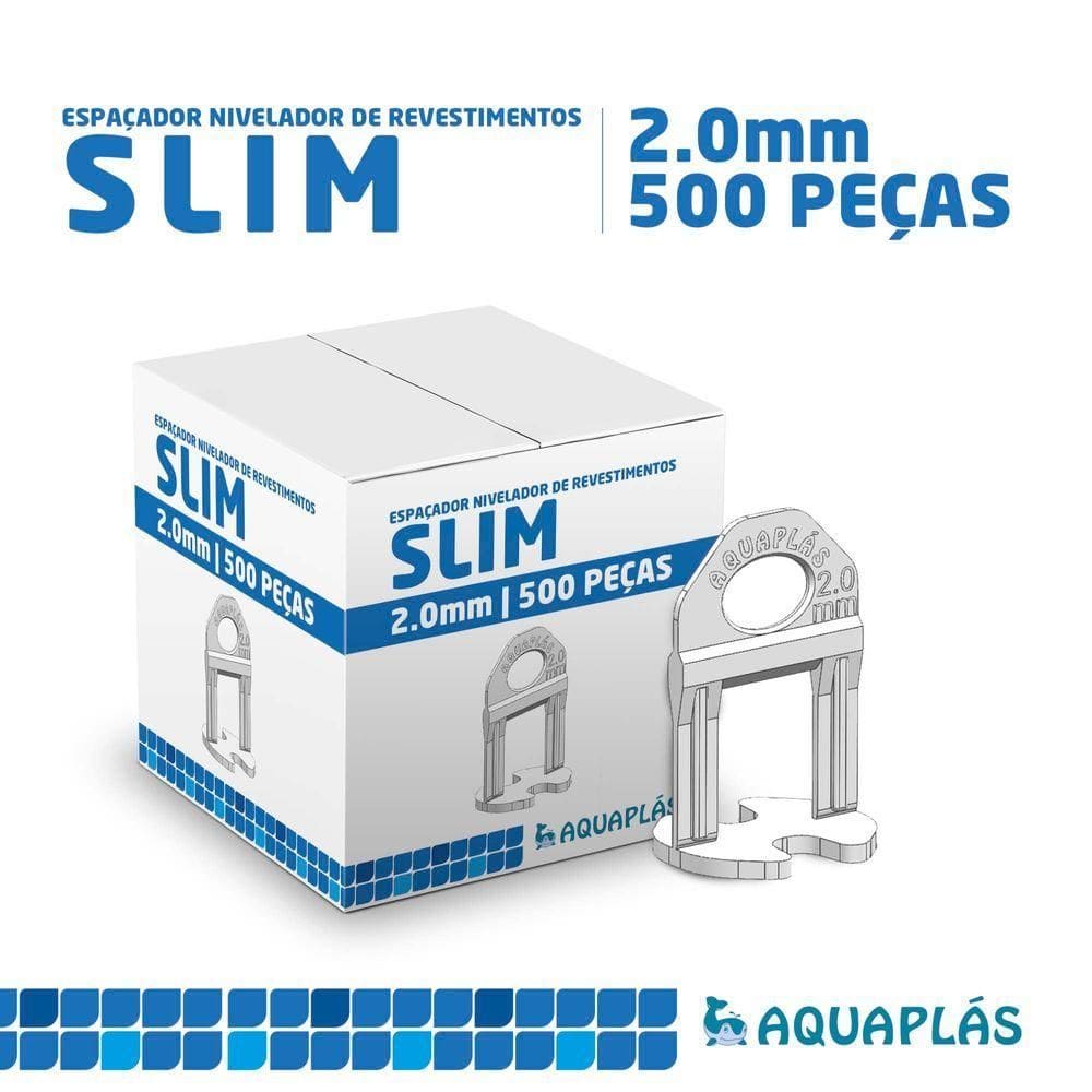 Nivelador Espaçador Para Porcelanato, Pisos E Revestimentos Linha Slim 2,0mm Aquaplas - Pacote 500 Peças