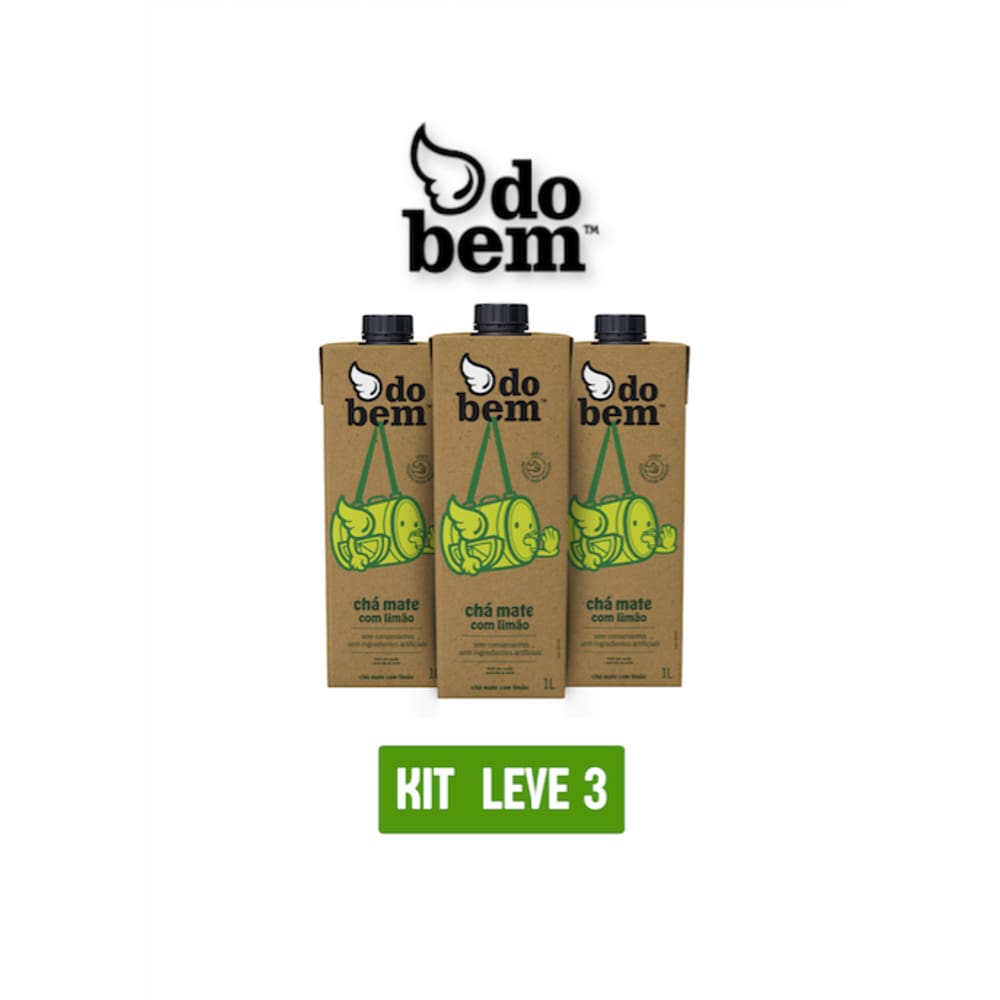 Cha Mate Com Limão Do Bem 1L - Kit Com 3 Unidades