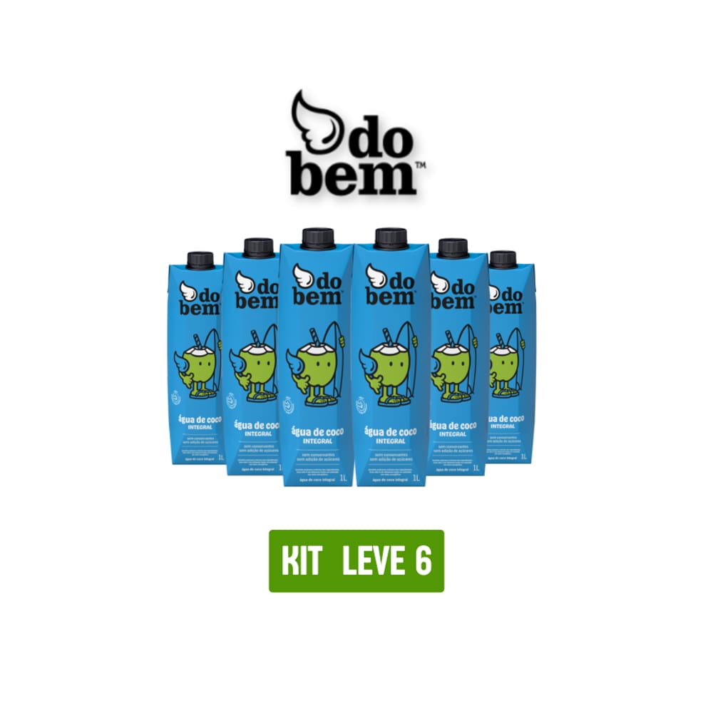 Agua De Coco Integral Do Bem 1L  - Kit 6 Unidades