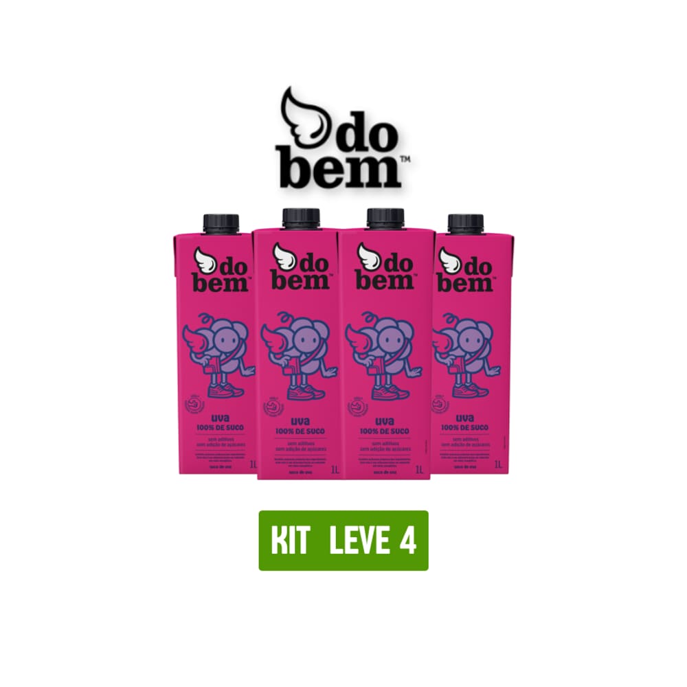 Suco De Uva 100% Do Bem 1L - Kit 4 Unidades