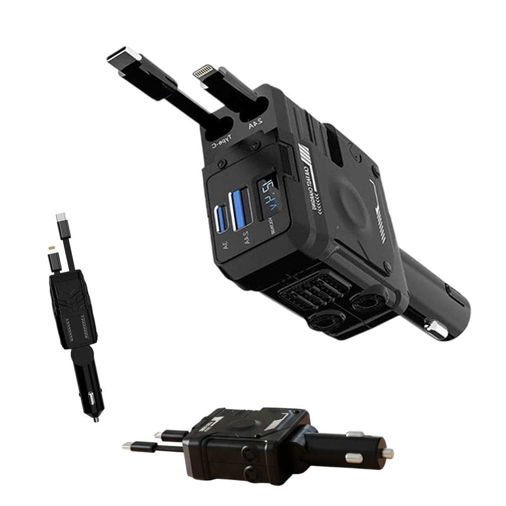 Carregador Turbo Portatil  Celular Multi Entrada Usb Carga Rapida Visor Bateria Caminhao Carro