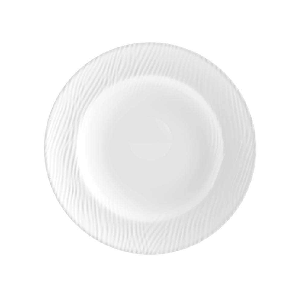 Prato Fundo Sopa Linha Relevo Dunas Branco Germer Porcelanas