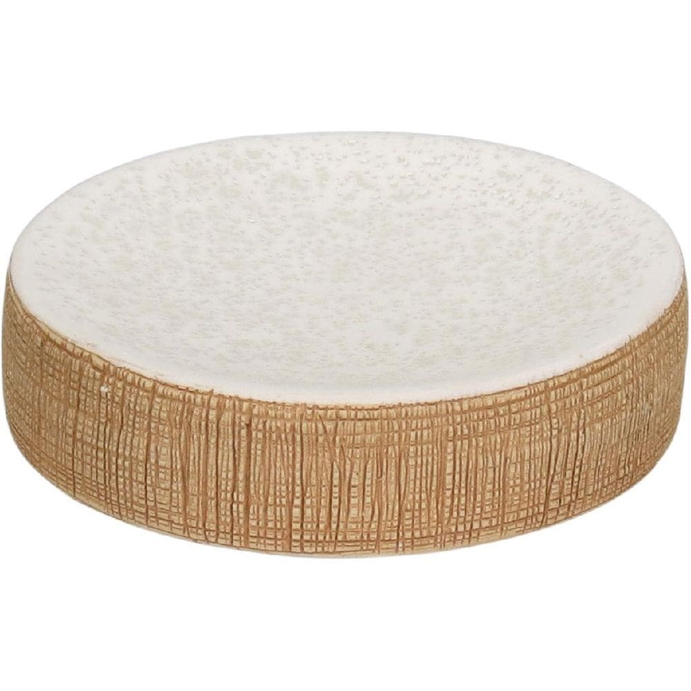 Kit 4 Peças Banheiro Lavabo Porta Sabonete Home&Co Cerâmica Bege