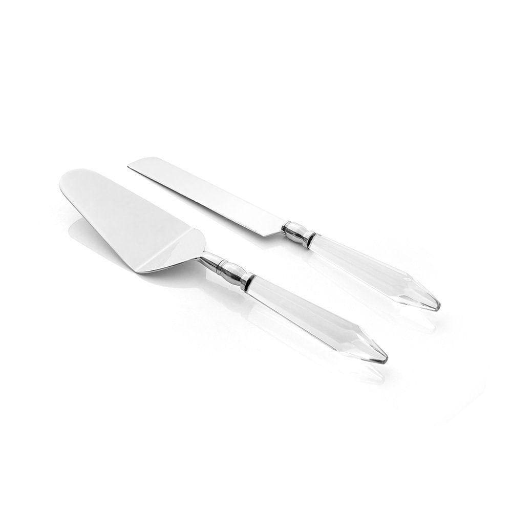 Conjunto De Talheres Copa E Cia Para Bolo 2 Peças Garbo Luma Silver