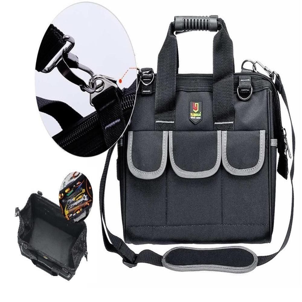 Mochila De Ferramentas Eletricista Reforçada Com 13 Bolsos Multiuso