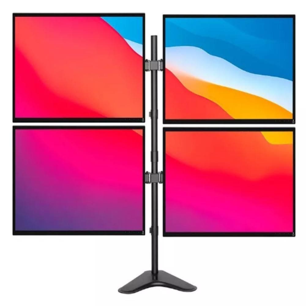 Suporte 4 Monitores Ergonomico Ajustavel Profissional Articulado Home Office 15 A 32 Polegadas 40kg Jogos Game