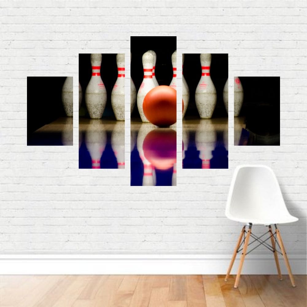 Quadro Esporte Bola Pino Boliche Bowling Pista Bólingue Canv