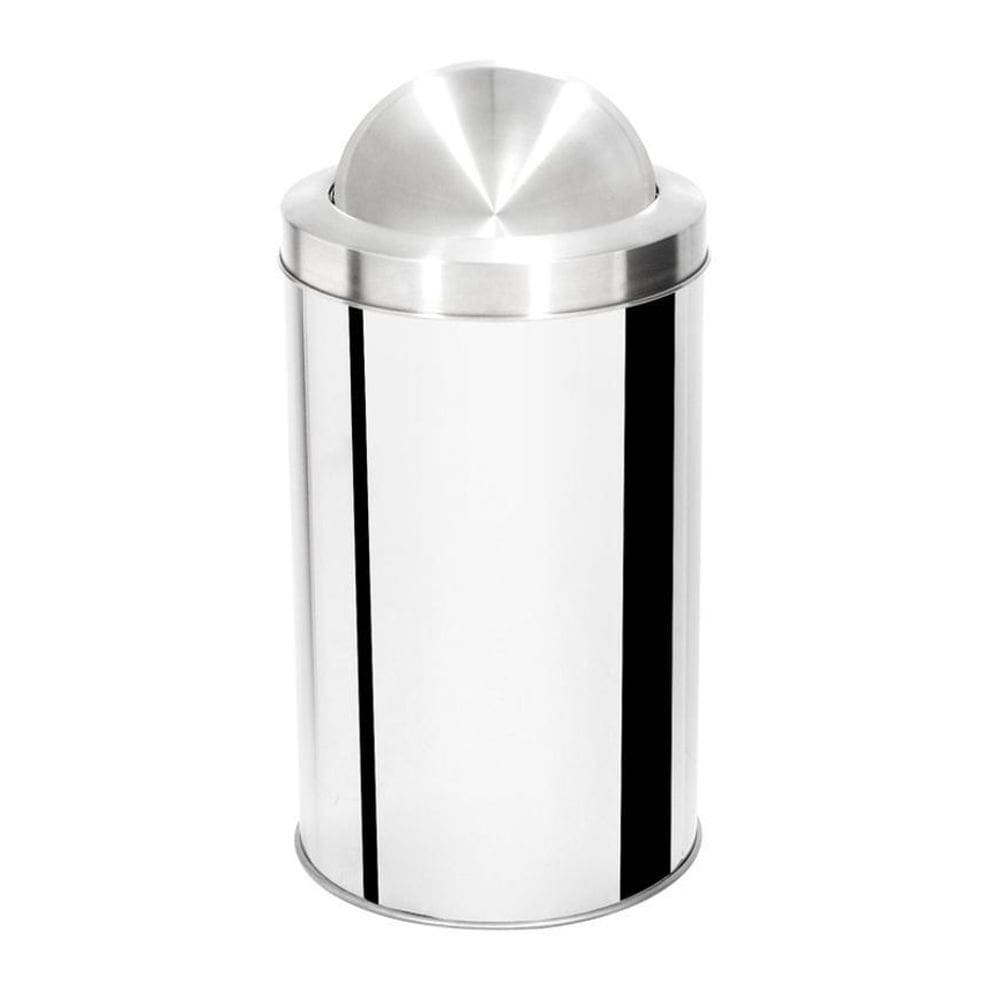 Lixeira Inox Com Tampa Basculante 35 Litros Aço