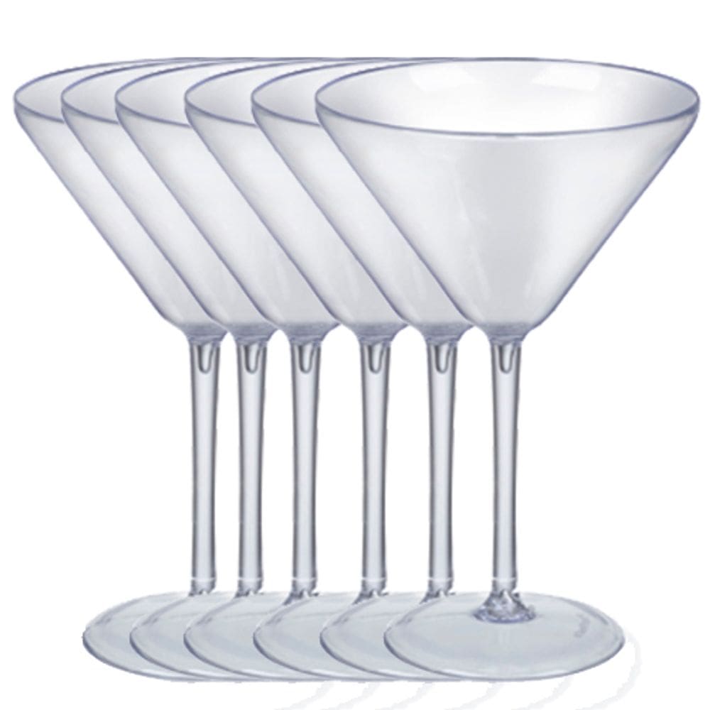 Jogo de 6 Taças Martini de Acrílico - 350ml - KrystalON