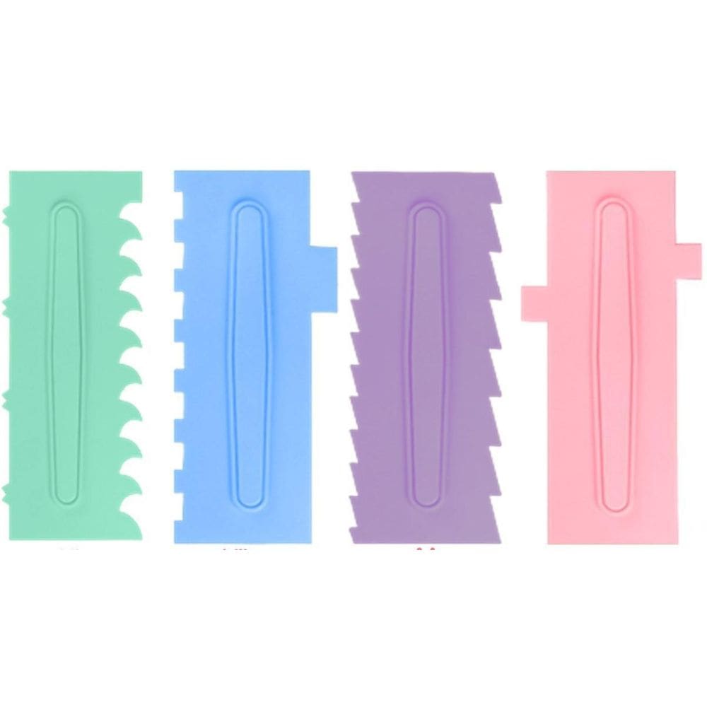 Kit Com 4 Espatulas Bolo Artesanato Candy Colors 4 5 6 7