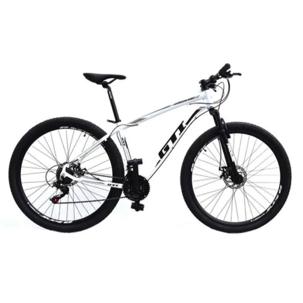 Bicicleta GTI Roma Aro 29 Quadro 15 Alumínio Branca 21V .