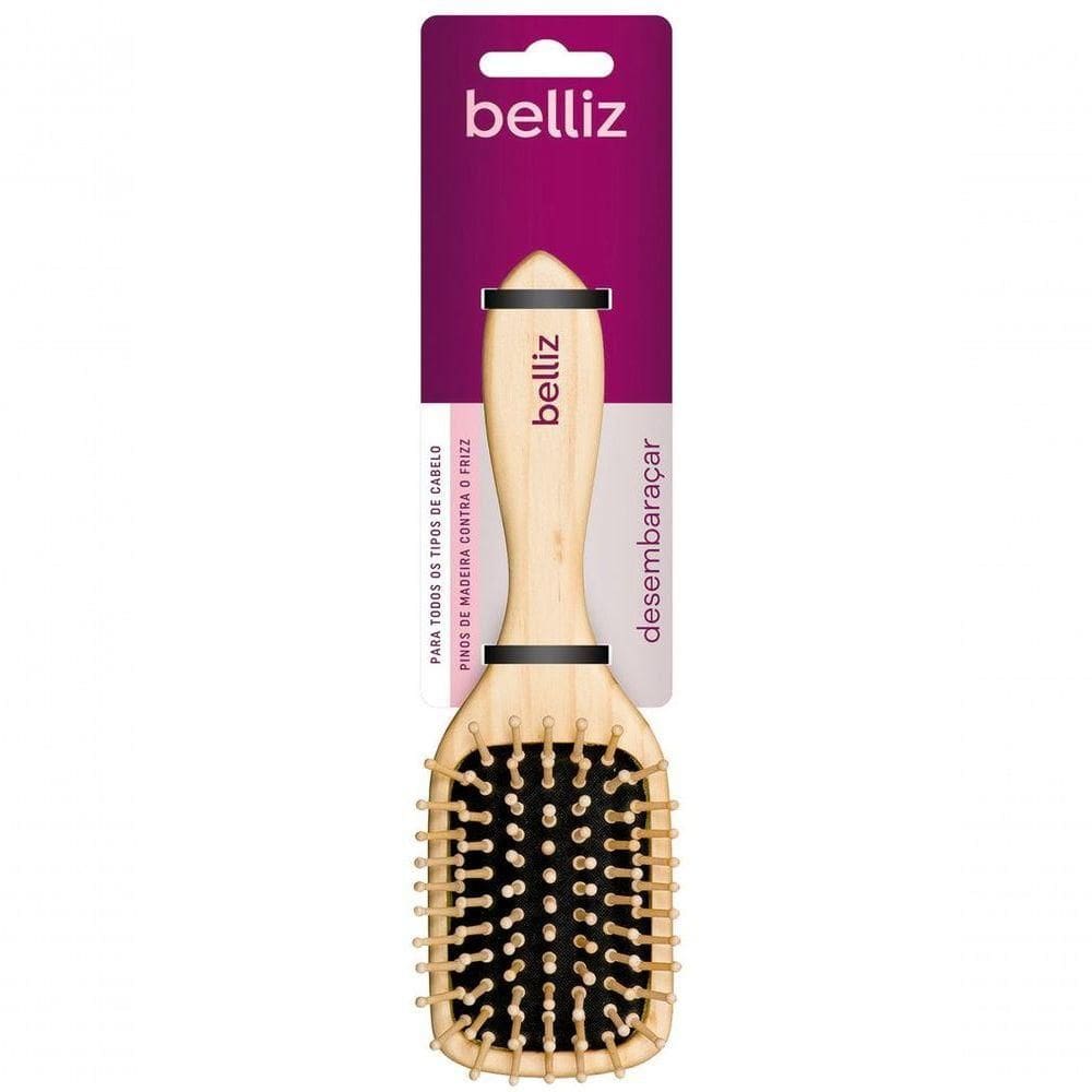 Escova De Madeira Retangular Com Cerdas De Madeira Belliz