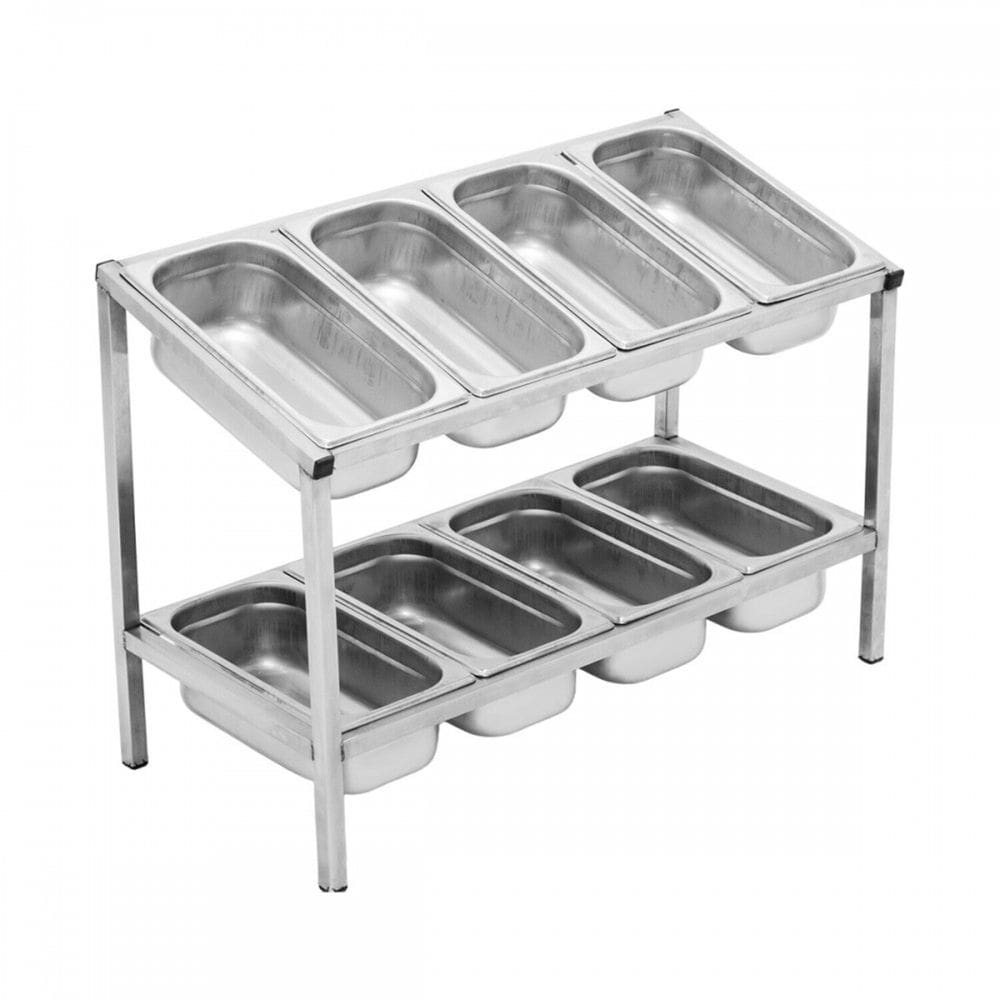 Condimentadora Pizzarola em Aço Inox 8 Cubas 1/2 Ibet