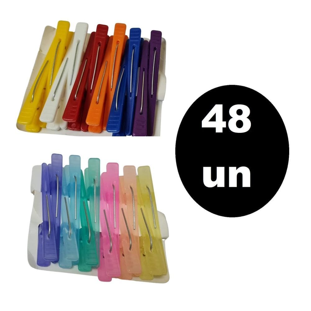 48 Presilhas Para Cabelos Clip Bico De Pato Infantil