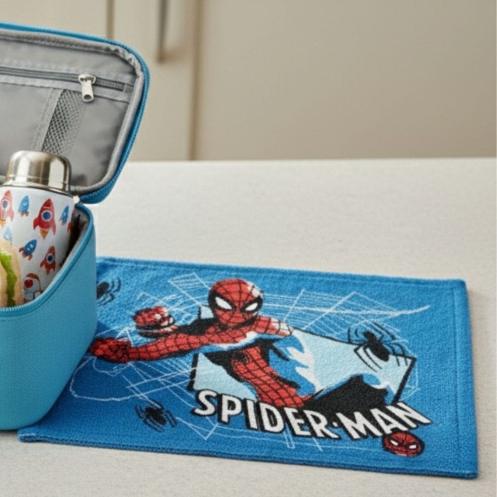Toalha de Lancheira Infantil Estampada Homem Aranha 28x40cm Lepper