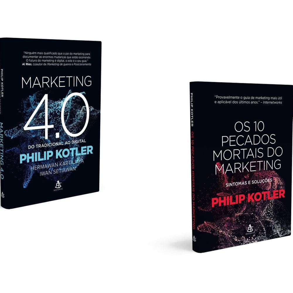 Kit 2 Livros Philip Kotler Marketing 4.0 + Os 1O Pecados Mortais Do Marketing