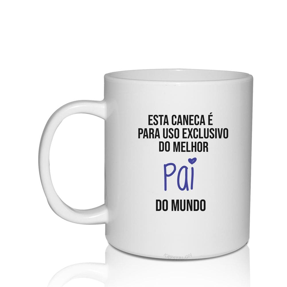 Caneca Branca Personalizada Para Dia Dos Pais Melhor Pai