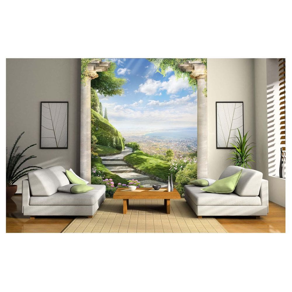 Papel De Parede Paisagem Digital Mar Flores Dav23