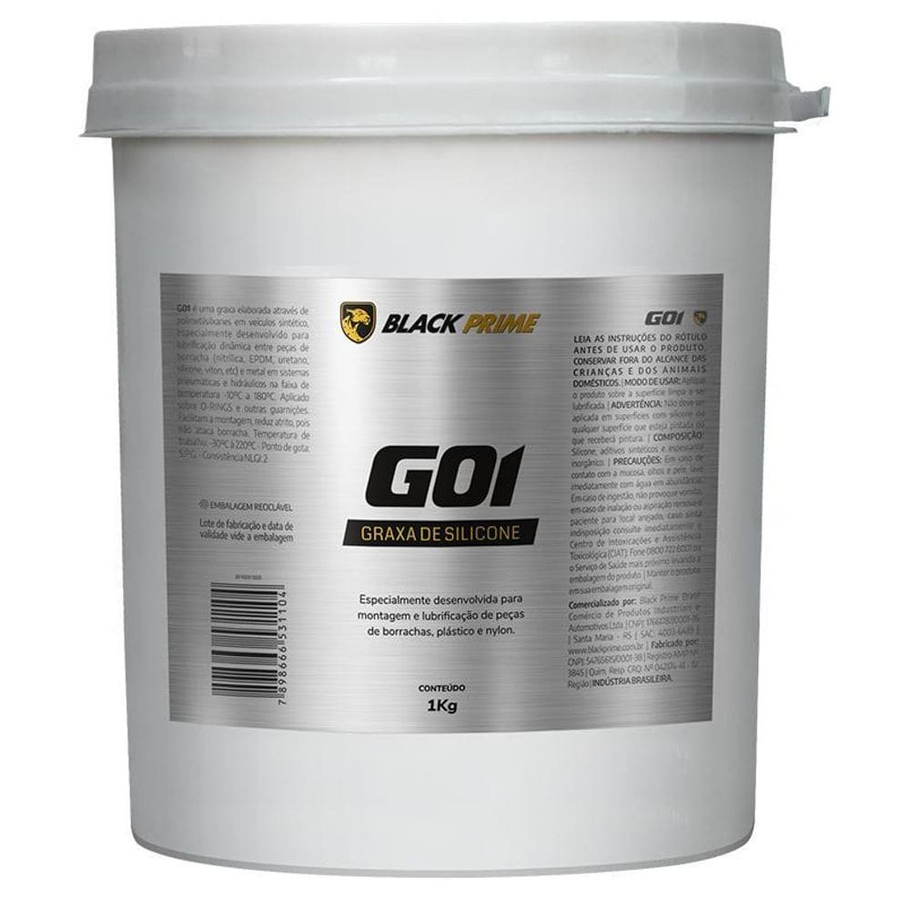 Graxa De Silicone G01 Black Prime 1Kg