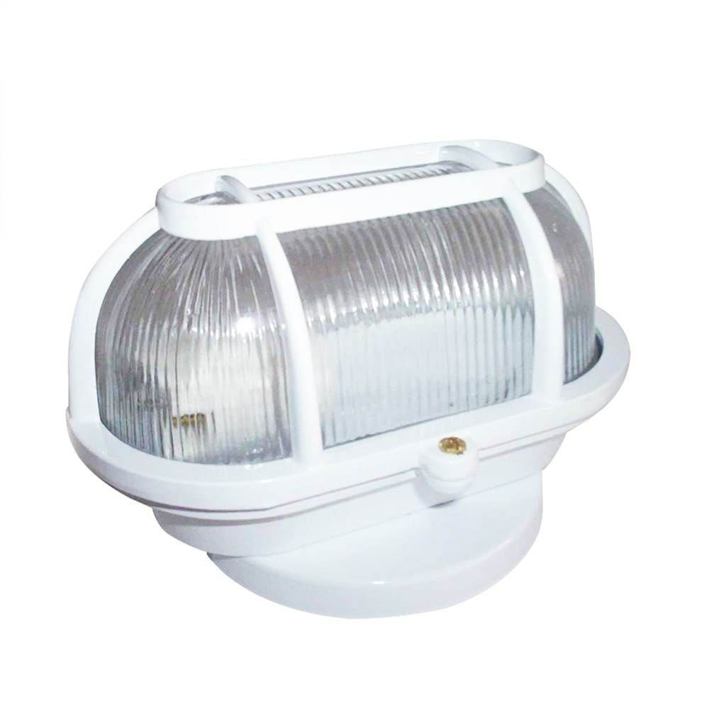 Luminária Blindada de Alumínio Branca Para Sauna