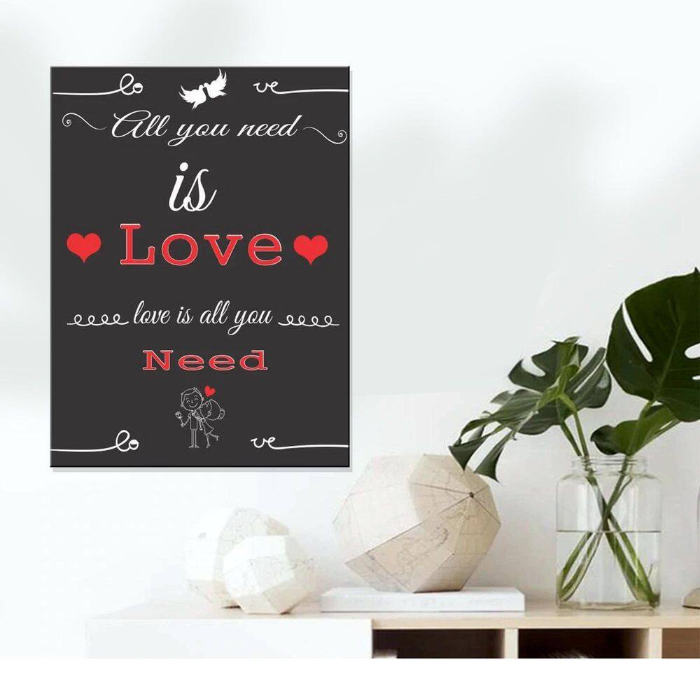 Quadro Decorativo Com Frases De Amor 1 Peça 20X30 M4