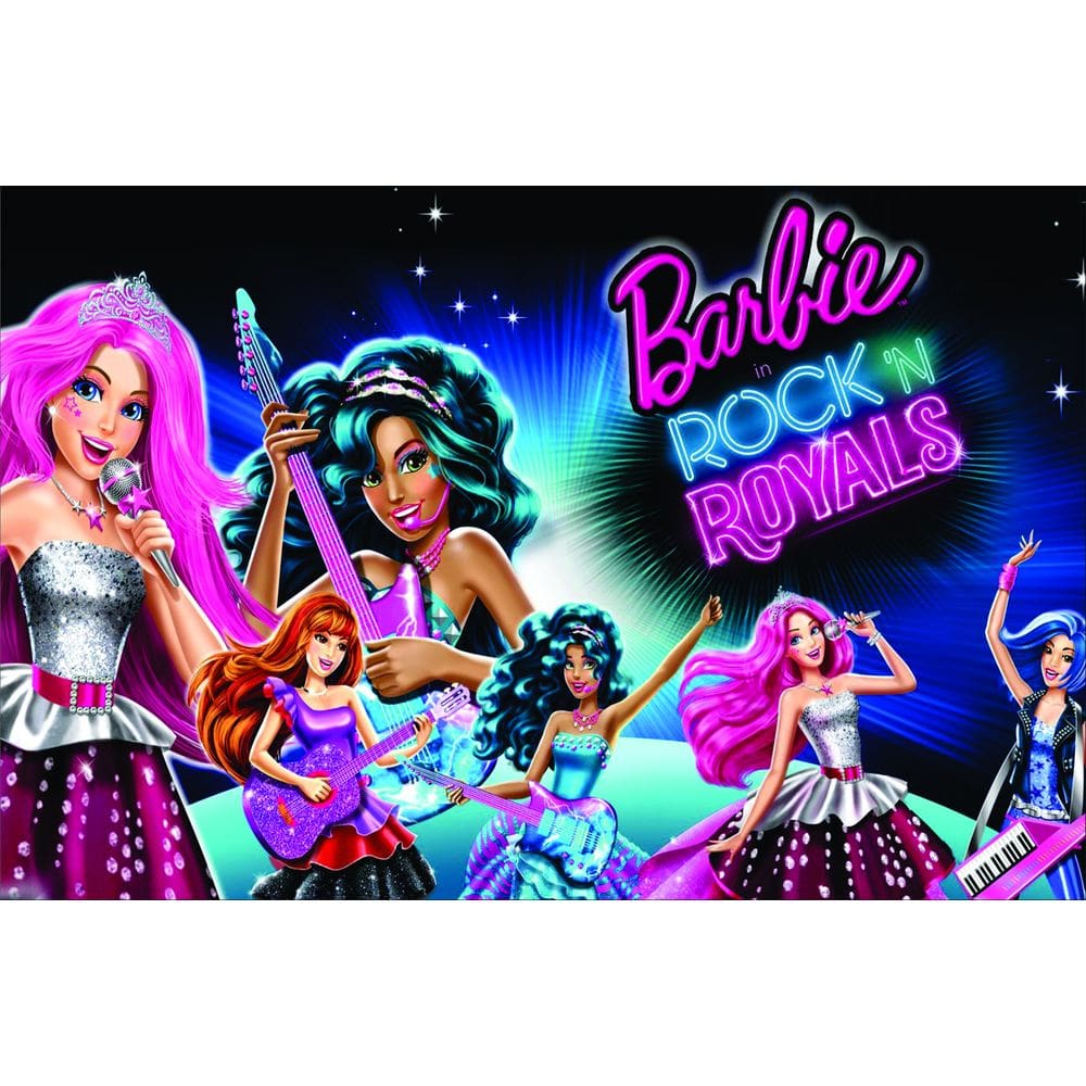 Fundo Fotográfico Em Tecido Barbie Rock In Royal 2,60X1,50.